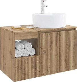 vidaXL Σετ Επίπλων Μπάνιου 2 τμχ. Artisan Δρυς Επεξεργασμένο Ξύλο