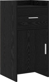 vidaXL Πλαϊνό γραφείο Μαύρη Δρυς 40 x 36 x 80 εκ Επεξεργασμένο Ξύλο