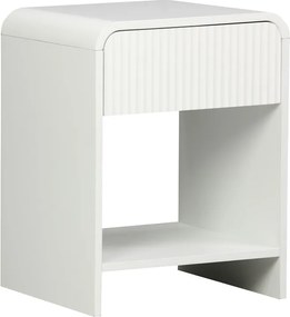 Κομοδίνο Zeplen pakoworld MDF σε λευκή απόχρωση 40x40x53εκ