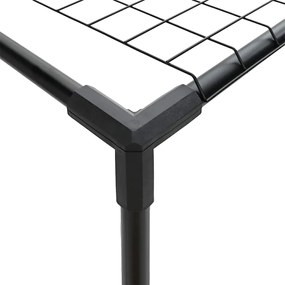 vidaXL Ράφι φυτών 3 επιπέδων Μαύρο 400 x 32 x 104 εκ. Ατσάλι