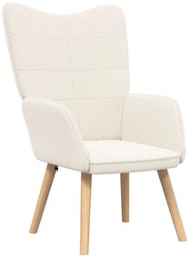 vidaXL Χαλαρωτική Πολυθρόνα Κρεμ 62 x 67 x 95.5 εκ ύφασμα