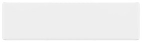vidaXL Νιπτήρας Μπάνιου Τετράγωνος με Οπή Βρύσης Λευκός Κεραμικός