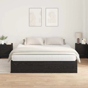 vidaXL Σκελετός Κρεβατιού Μαύρη δρυς 200 x 180 x 31.5 εκ.