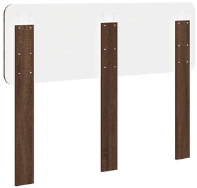 vidaXL Κεφαλάρι με κεφαλάρι Καφέ δρυς 120 cm Επεξεργασμένο ξύλο