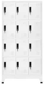vidaXL Φοριαμός Λευκός 90 x 45 x 180 εκ. Ατσάλινος