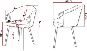 Καρέκλα Muz 1171  2τμχ-Gkri