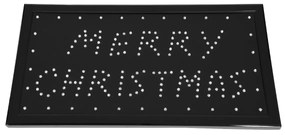 GloboStar® 75695 Φωτιστικό Ταμπέλα LED Σήμανσης MERRY CHRISTMAS με Πρίζα AC 230V Μ48xΠ25xΥ2cm
