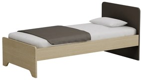 Κρεβάτι Ημίδιπλο Salina Ανθρακί, για Στρώμα 110x190 εκ.