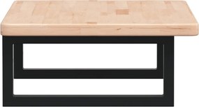 vidaXL Ράφι Νιπτήρα Τοίχου από Ατσάλι / Μασίφ Ξύλο Δρυός