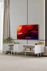 Έπιπλο Τηλεόρασης Λευκό CLORAME 160x29x20