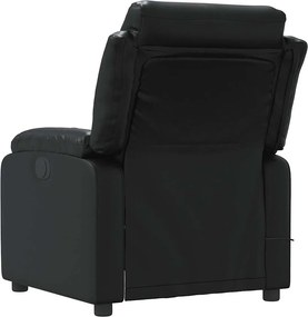 vidaXL Πολυθρόνα Μασάζ Ανακλινόμενη Μαύρη από Συνθετικό Δέρμα