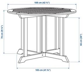 BONDHOLMEN τραπέζι/εξωτερικού χώρου, 108 cm 305.581.91