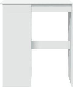 vidaXL Τραπέζι Μπαρ με Ράφια Λευκό 90x47,5x103,5 εκ. Επεξεργ. Ξύλο