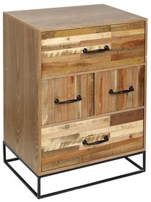 Συρταριέρα FOP212 Oak 49x35x70cm Espiel Metal,Wood