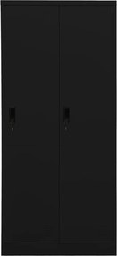 vidaXL Ντουλάπα Μαύρη 80 x 50 x 180 εκ. Ατσάλινη