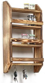 Ράφι Μπαχαρικών 281MST2318 29x10x58cm Natural Aberto Design Ξύλο