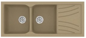 Sanitec Classic 332 Metallic Cream Ένθετος Νεροχύτης 80cm