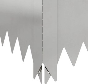 vidaXL Περίγραμμα γκαζόν 100 x 60 x 35 cm Ατσάλι Ασημί