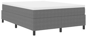 vidaXL Κρεβάτι με ελατήρια Ανοιχτό γκρι 140 x 190 cm Βελούδο
