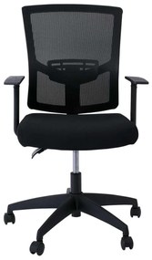 Πολυθρόνα Γραφείου Bf2910 Μαύρο Mesh / Ύφασμα . Διάσταση: 58x52x88/96cm