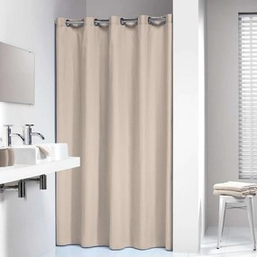 Κουρτίνα Μπάνιου Υφασμάτινη Coloris Ecru Sealskin 180Πx200Υ Βαμβάκι-Πολυέστερ