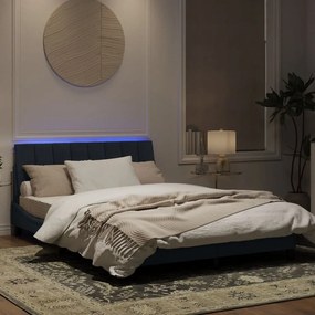vidaXL Πλαίσιο Κρεβατιού με LED Σκούρο Γκρι 120x200 εκ. Βελούδινο