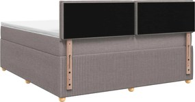 vidaXL Κρεβάτι box spring με στρώμα Taupe 140 x 200 cm Ύφασμα