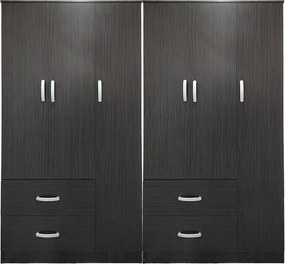 Ντουλάπα εξάφυλλη Athos pakoworld wenge 180x42x180εκ