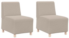 vidaXL Καθίσμα Σαλονιού 2 pcs Ανοιχτό γκρι 55 x 74 x 82 εκ. Βελούδο