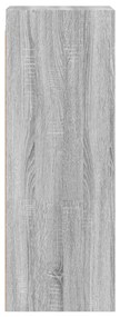 vidaXL Ντουλάπι Τοίχου Sonoma Γκρι 35x37x100 εκ. με Γυάλινες Πόρτες