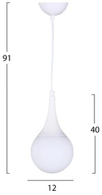 ΦΩΤΙΣΤΙΚΟ ΟΡΟΦΗΣ ΛΕΥΚΟ  12x91 εκ. 12x12x91 εκ.