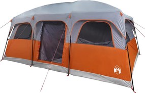 vidaXL Σκηνή Οικογενειακή 10 Ατόμων Αδιάβροχη Γκρι