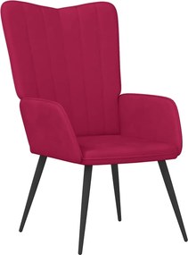 vidaXL Πολυθρόνα Relax Μπορντό Βελούδινη