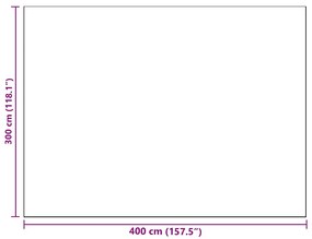 vidaXL Χαλί εξωτερικού χώρου ARAKIL Μπλε και άσπρο 400 x 300 εκ