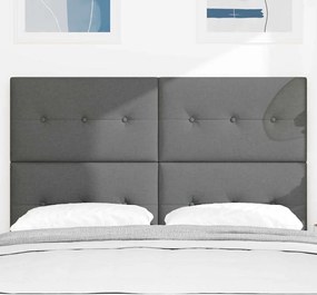 vidaXL Ρυθμιζόμενη Κρεβατοκεφαλή με κεφαλάρι Σκούρο Γκρι 160 cm ύφασμα