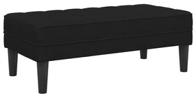 vidaXL Παγκάκι Μαύρο 113x57x39 εκ. Βελούδο