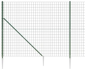 vidaXL Συρματόπλεγμα Περίφραξης Πράσινο 2,2 x 25 μ. με Καρφωτές Βάσεις