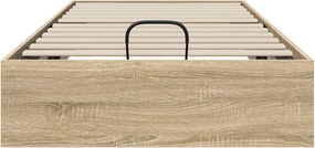 vidaXL Κρεβάτι Οθωμανικού Τύπου Δρύς Sonoma 193 x 90 x 25 εκ