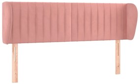 vidaXL Κεφαλάρι με Πτερύγια Ροζ 147x23x78/88 εκ. Βελούδινο