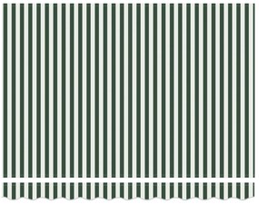 vidaXL Ανασυρόμενη Τέντα Πράσινη και Λευκή 300x250 cm