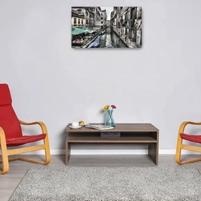 Τραπέζι σαλονιού σε χρώμα καρυδί 110x65x42