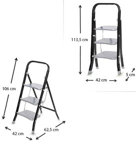 Σκαλοσκαμπό Class Perilla μεταλλικό 3 σκαλιών 69εκ.