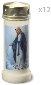 Bolsius Κεριά Αφιέρωσης με Καπάκι No 6 12 τεμ. Διαφανή