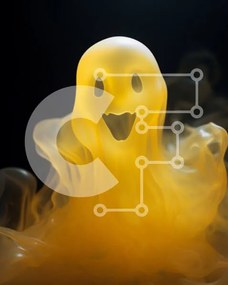 Intra Συλλεκτικό Ξύλινο Παζλ Plywood 4mm - Smiling Ghost in Cloud of Smoke Σε Ξύλινο Κουτί - Διαστάσεις Puzzle: 10x10 cm – 25 κομμάτια