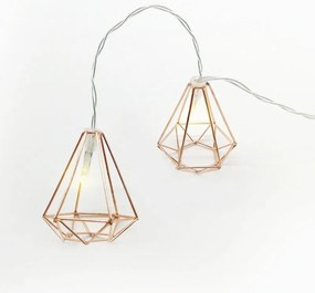 LED λαμπάκια σε σειρά Metal diamond-Xalkino-Σταθερό (10) τεμάχια