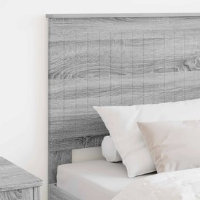 vidaXL Κεφαλάρι με κεφαλάρι Γκρίζο Σονομα 90 cm Επεξεργασμένο ξύλο