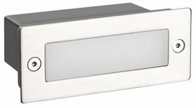 Απλίκα Φωτιστικό Τοίχου Χωνευτό LED 6000K PAS 110X44 PAS260NMP IP54 Aca-PAS260NMP-Ασημί PAS260NMP