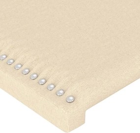 vidaXL Κεφαλάρι Κρεμ 144x5x118/128 εκ. Ύφασμα