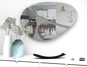 Καθρέπτης τοίχου Leon Megapap χρώμα γκρι 73x49x2,2εκ.