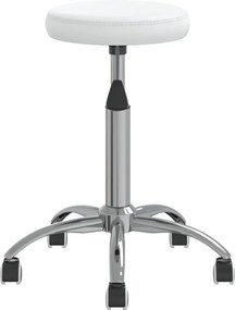 vidaXL Σκαμπό Μασάζ Λευκό από Συνθετικό Δέρμα